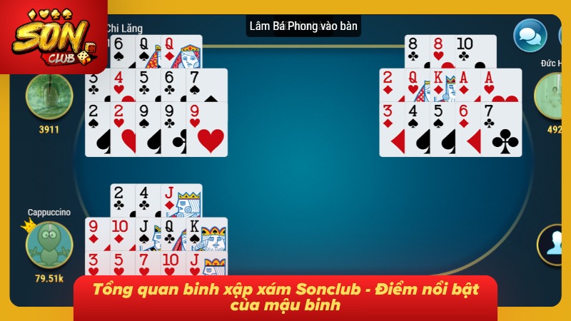 Binh Xập Xám Sonclub Cực Đỉnh - Luật Chơi Và Cách Tính Chuẩn 1 Giao diện binh xập xám với đồ họa đẹp mắt