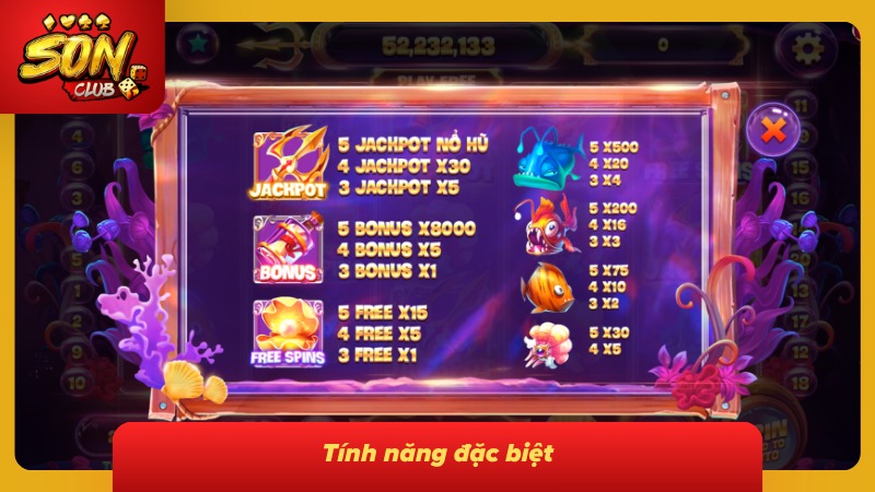 Nổ Hũ Thủy Cung Sonclub - Siêu Phẩm Slot Game Hot Nhất Năm 5 Tính năng giúp thành viên ăn thưởng