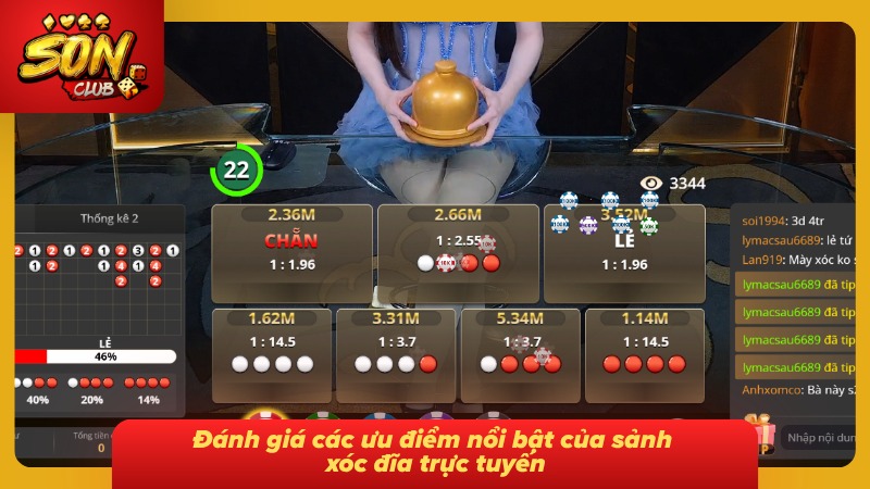 Xóc Đĩa Online: Đánh Giá Sảnh Cược Sonclub & Hướng Dẫn Chơi 2 Các ưu điểm nổi bật tạo nên sức hút của sảnh xóc đĩa trực tuyến